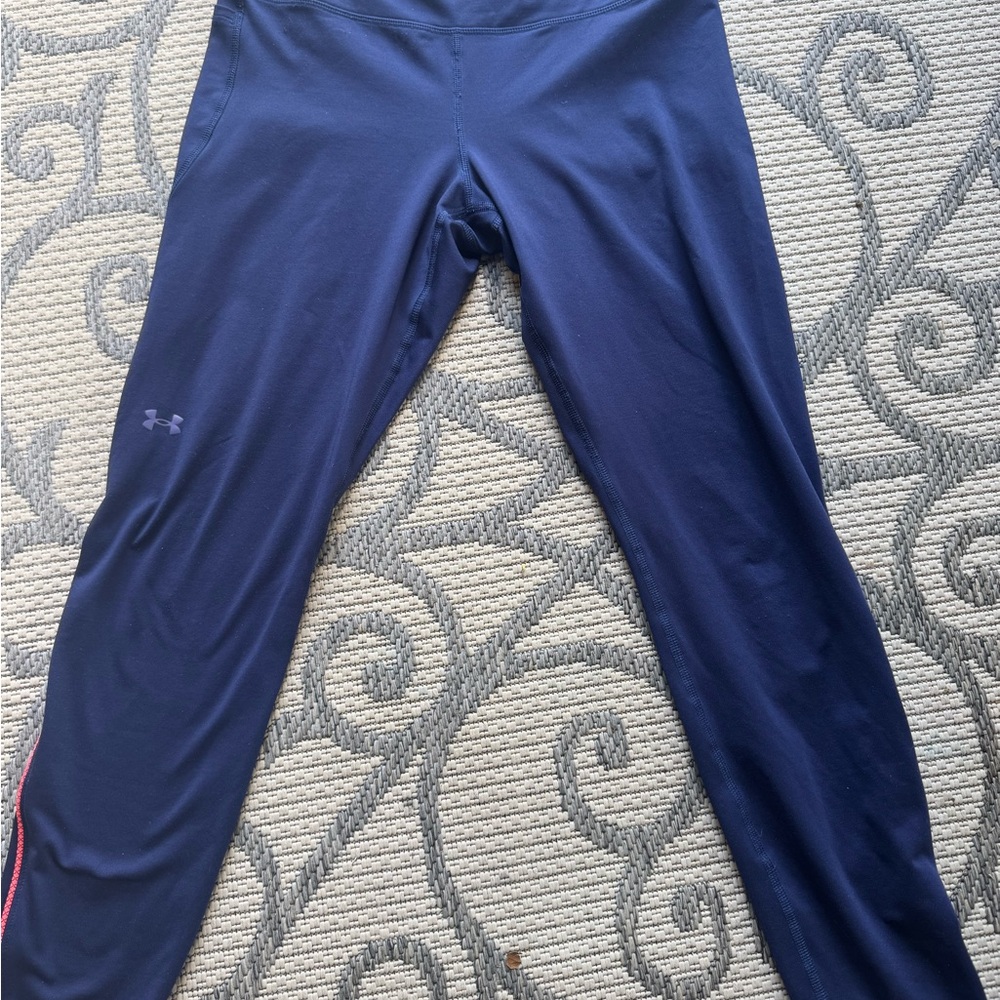 Under Armour ColdGear Navy Compression Leggings Performance Tights